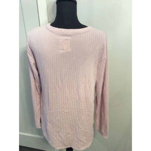 NWOT Chasor Lavender Long Sleeve V Neck Large L Womens Waffle - Picture 3 of 5